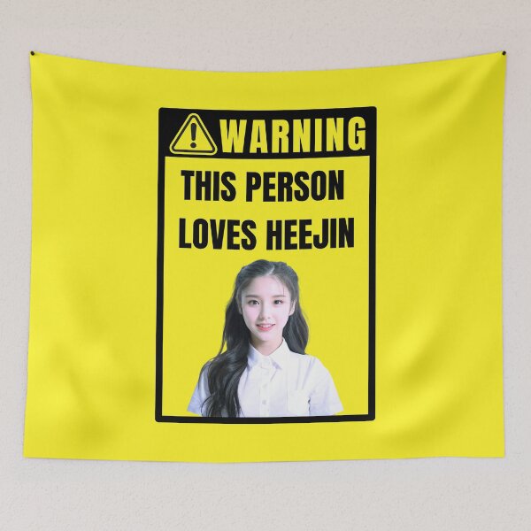 Item preview, loona warning sign: heejin (gender neutral) designed and sold by loonaluvdesigns.