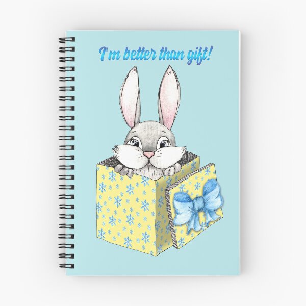 Item preview,  I am better than gift, Watercolor christmas rabbit, yellow gift box, christmas background, new year cute gift designed and sold by Sunflower-7.