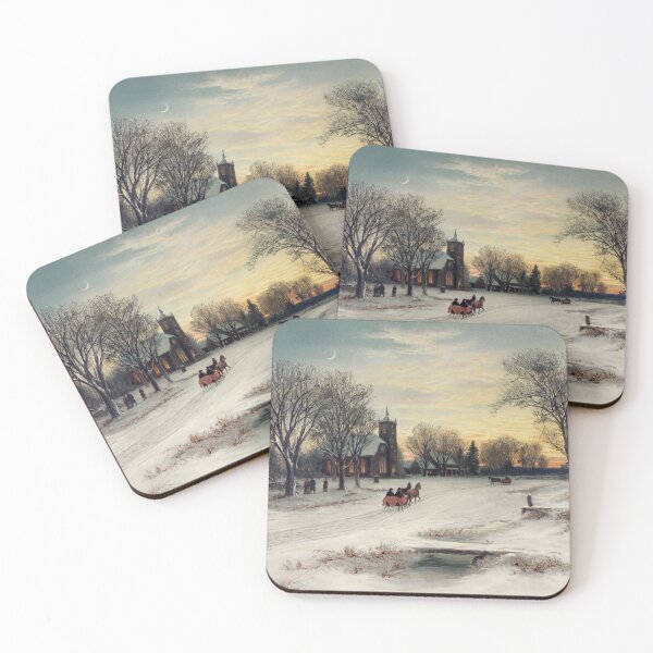Item preview, Vintage Winter Village Scene designed and sold by tomorrowsart.