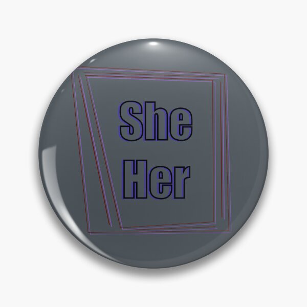 Item preview, Minimalist She/Her Neon Design Purple - Pronoun designed and sold by jolabrese.