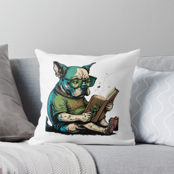 Artikelvorschau, Hund mit Brille, der ein Buch liest entworfen und verkauft von flowinglobe.