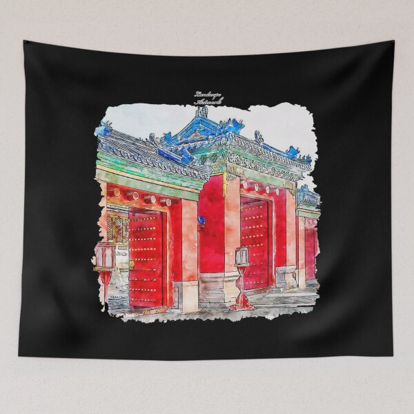 Item preview, Landscape Artwork Chinese Temple designed and sold by darknessjeff86.