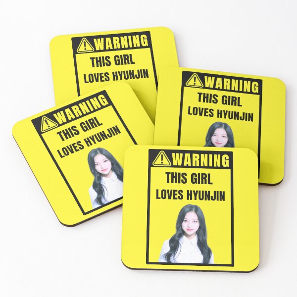 Item preview, loona warning sign: hyunjin (female) designed and sold by loonaluvdesigns.