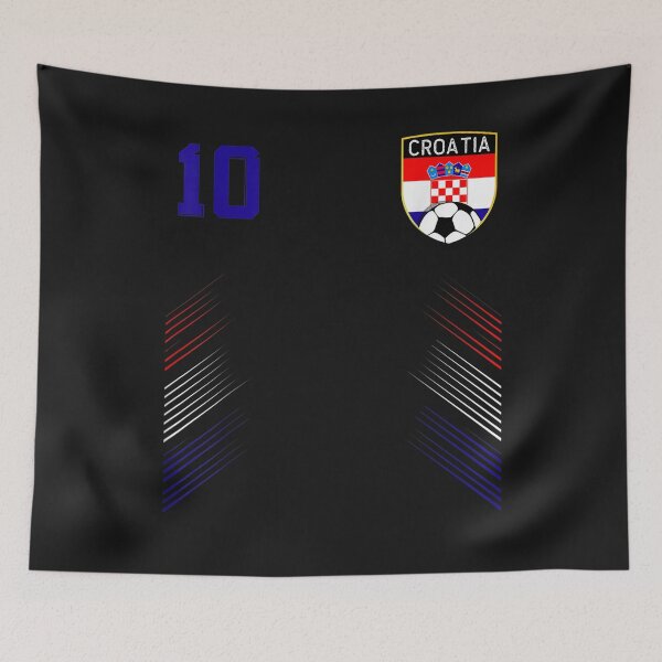 Aperçu de l'œuvre Croatia Soccer Croatian Football Retro 10 Jersey T-Shirt créée et vendue par Baron-Hagen.