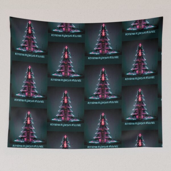 Item preview, Futuristic Cyberpunk Christmas Tree designed and sold by Artsytee Lab.