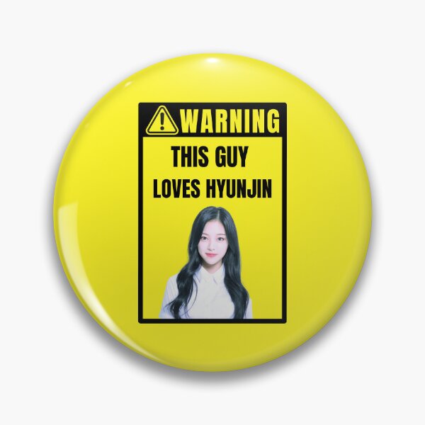 Item preview, loona warning sign: hyunjin (male) designed and sold by loonaluvdesigns.