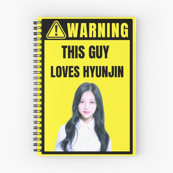 Item preview, loona warning sign: hyunjin (male) designed and sold by loonaluvdesigns.