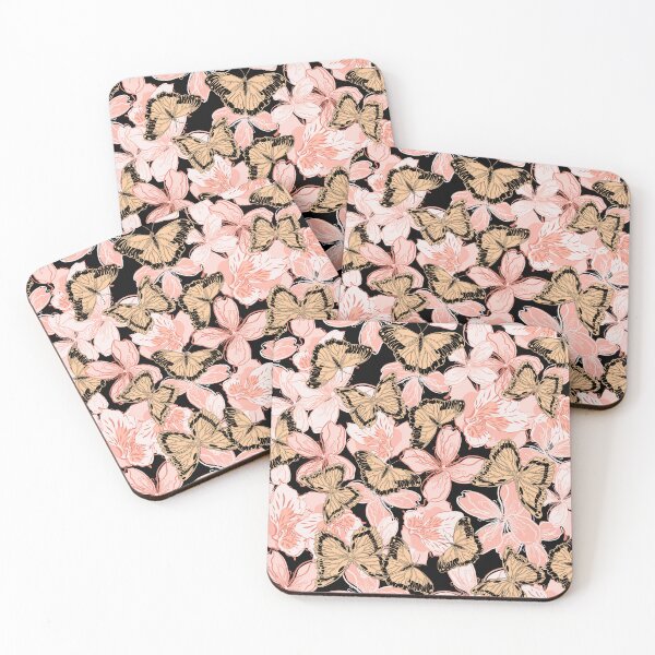 Item preview, Floral vector pattern with butterflies designed and sold by Mashusha-art.