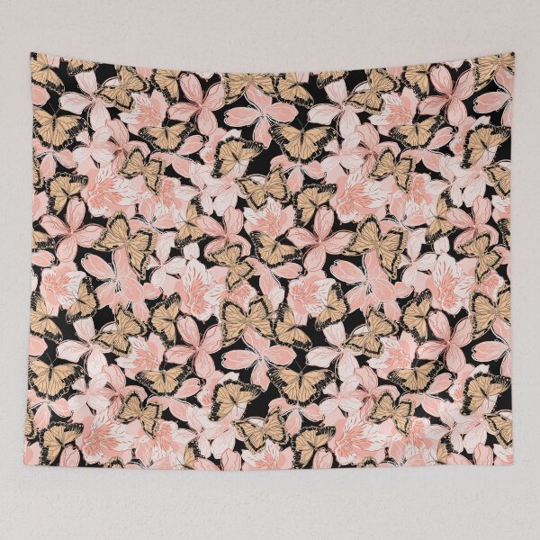 Item preview, Floral vector pattern with butterflies designed and sold by Mashusha-art.