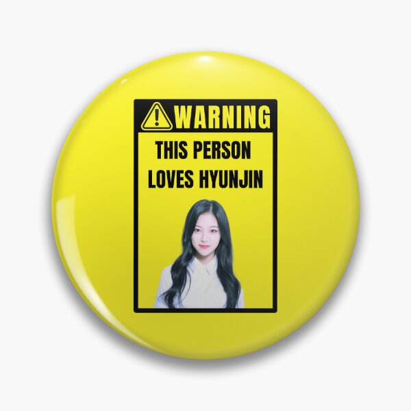Item preview, loona warning sign: hyunjin (gender neutral) designed and sold by loonaluvdesigns.