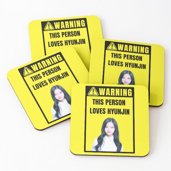 Item preview, loona warning sign: hyunjin (gender neutral) designed and sold by loonaluvdesigns.