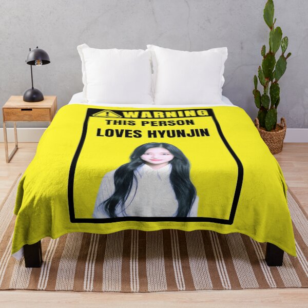 Item preview, loona warning sign: hyunjin (gender neutral) designed and sold by loonaluvdesigns.