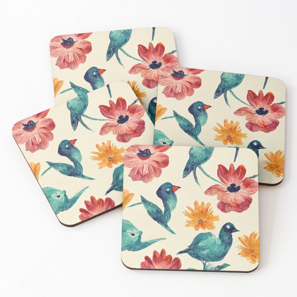 Artikelvorschau, Bunter Aquarell-Kolibri und Blumen entworfen und verkauft von printiesart.
