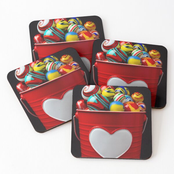 Item preview, Red Bucket Full Of Marbles designed and sold by Garry Gay.