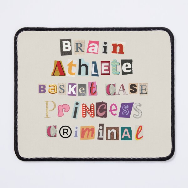 Item preview, Brain Athlete Basket Case Princess Criminal Breakfast Club Print designed and sold by Femme Pastel Collective.