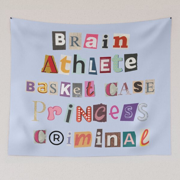 Item preview, Brain Athlete Basket Case Princess Criminal Breakfast Club Print designed and sold by Femme Pastel Collective.