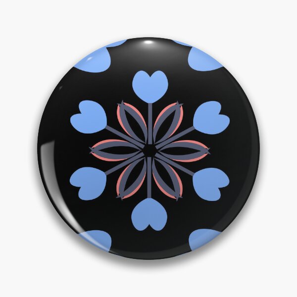 Item preview, Black, grey and periwinkle tulip heart wreath designed and sold by FrancesPoff.