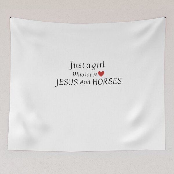 Item preview, Just A Girl Who Loves Jesus And Horses designed and sold by printory.