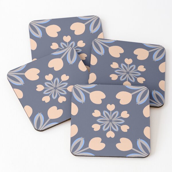 Item preview, Denim blue, blush and grey tulip wreath  designed and sold by FrancesPoff.