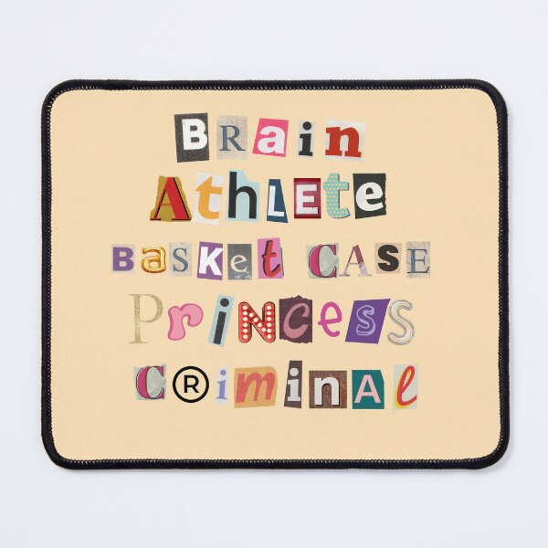 Item preview, Brain Athlete Basket Case Princess Criminal Breakfast Club Print designed and sold by Femme Pastel Collective.