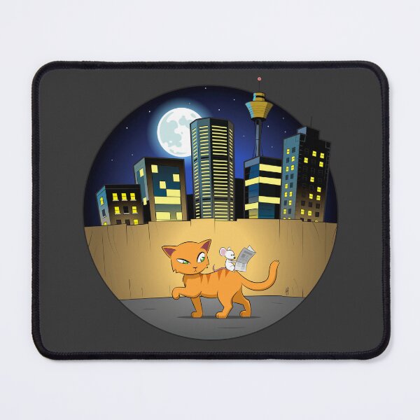 Item preview, Step On It Kitty Cat! - A Mouse Hitches a Ride On the Back of a Cat designed and sold by Toniodrawz.
