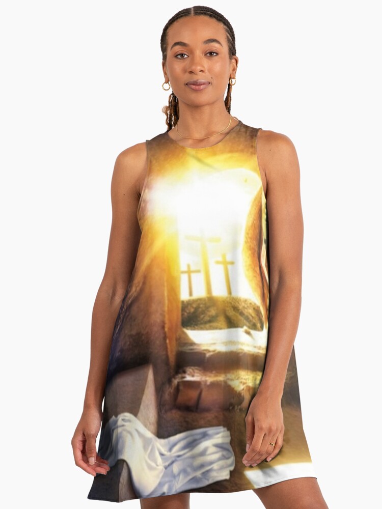 Jesus Christ He Has Risen from the Grave" A-Line Dress for Sale by  smartnet77 | Redbubble