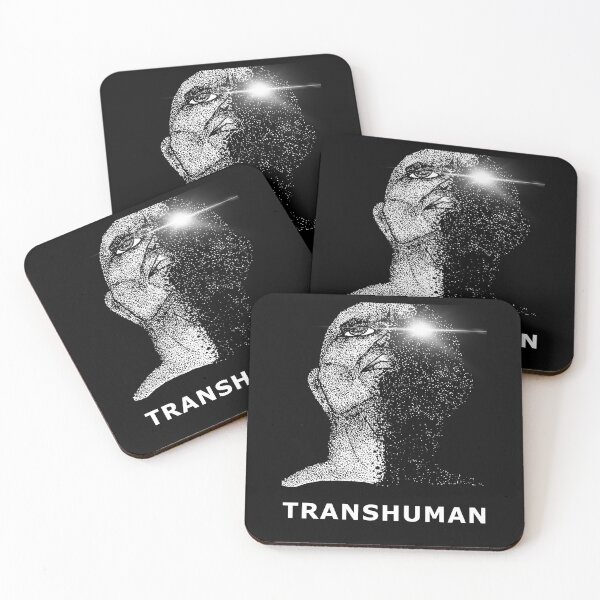 Item preview, Transhuman Evolution of Man in Dystopian Future Artwork (black/white) designed and sold by DMcK Designs.