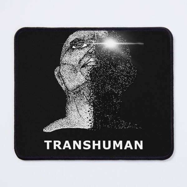 Item preview, Transhuman Evolution of Man in Dystopian Future Artwork (black/white) designed and sold by DMcK Designs.
