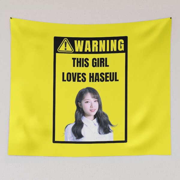 Item preview, loona warning sign: haseul (female) designed and sold by loonaluvdesigns.