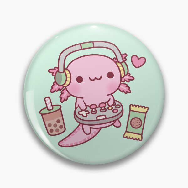 Item preview, Cute Axolotl Loves Playing Video Games Funny designed and sold by rustydoodle.