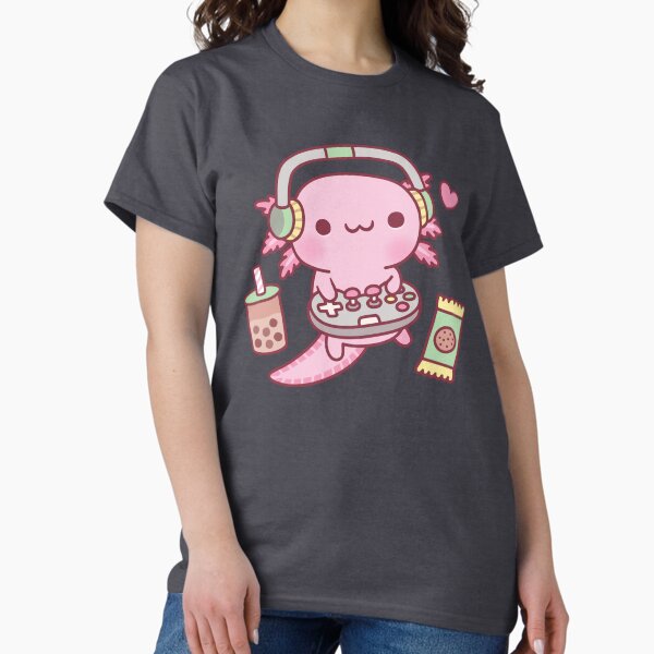 Item preview, Cute Axolotl Loves Playing Video Games Funny designed and sold by rustydoodle.