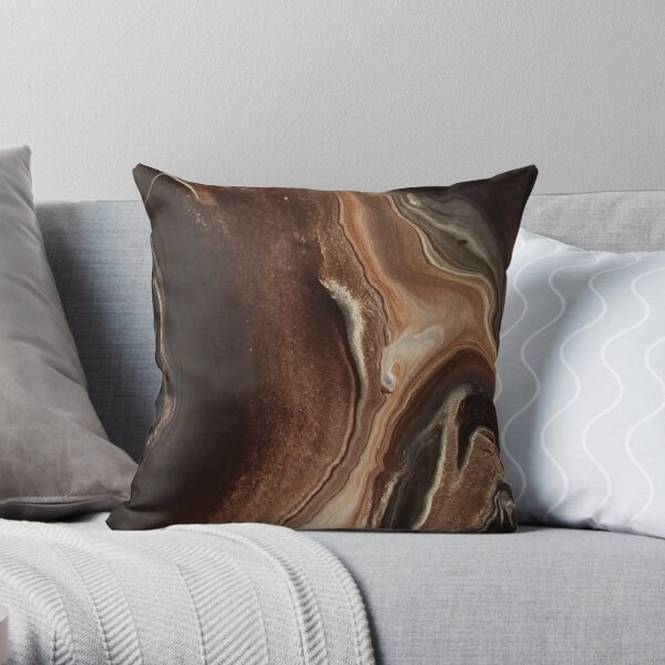 Brown Folly Throw Pillow