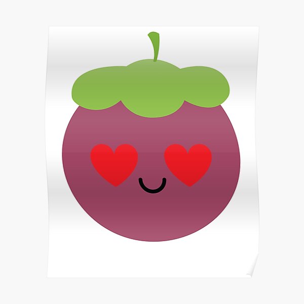 "Mangosteen Emoji " Poster for Sale by HippoEmo Redbubble