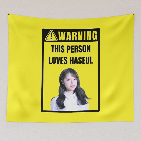 Item preview, loona warning sign: haseul (gender neutral) designed and sold by loonaluvdesigns.