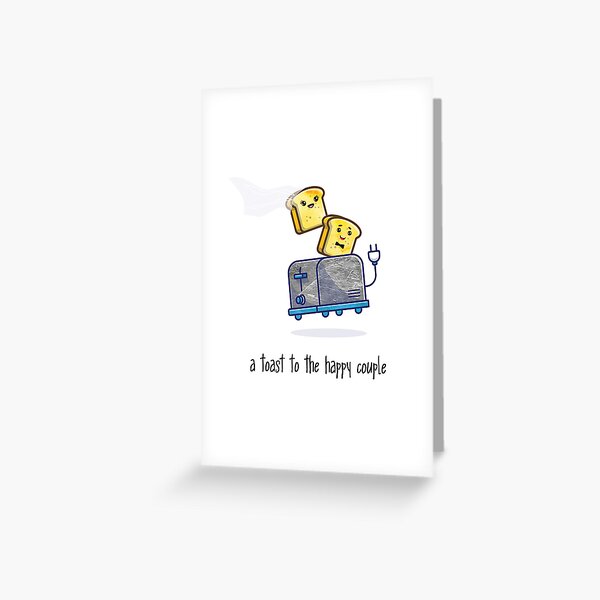 Item preview, A Toast to the Happy Couple - Wedding congratulations - cute funny pun for newlyweds congratulations on wedding designed and sold by hitechmom.