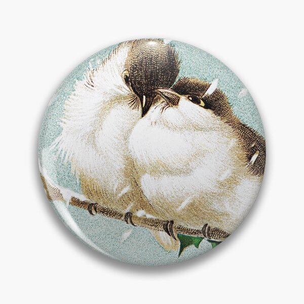 Aperçu de l'œuvre Oiseaux se câlinant sur la branche de Misle Toe dans la neige créée et vendue par MazingPatterns.