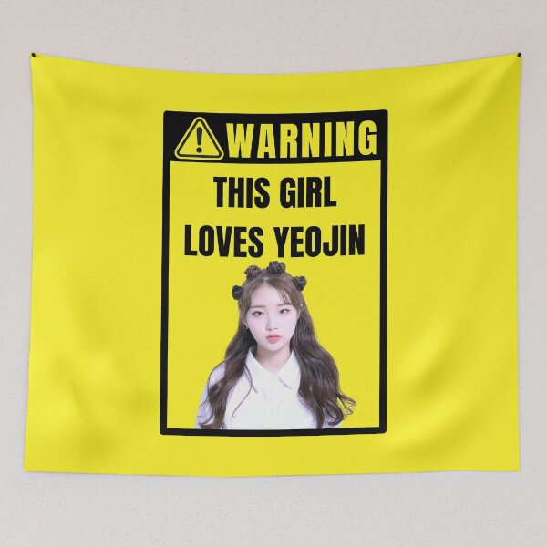 Item preview, loona warning sign: yeojin (female) designed and sold by loonaluvdesigns.