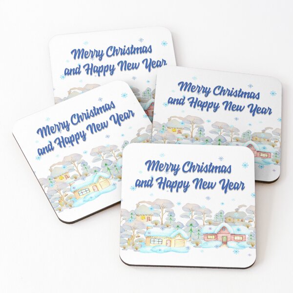 Item preview, Merry Christmas and Happy New Year, Winter greeting card, Christmas gift card, X mas card designed and sold by Sunflower-7.