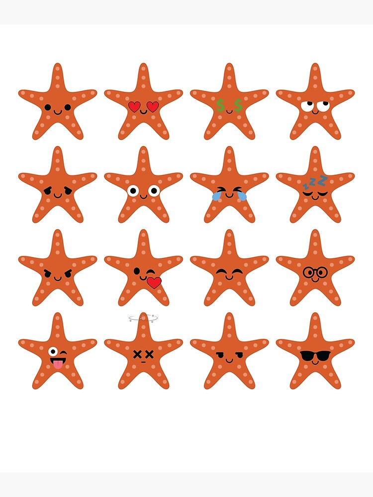 "Starfish Emoji " Art Print for Sale by HippoEmo Redbubble