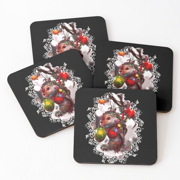Item preview, Tiny Cute Squirrel Mistletoe Decorative  designed and sold by zheworkstudio.