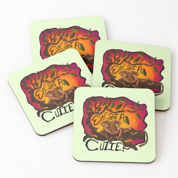 Item preview, punto del ojo una monada! diseño de gecko con cresta designed and sold by cinnabonren.