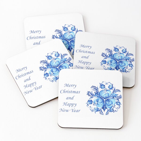 Item preview, Merry Christmas and Happy New Year, Winter greeting card, Christmas gift card, X mas card, Petrykivka painting designed and sold by Sunflower-7.