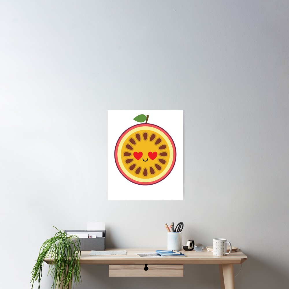 "Passion Fruit Emoji " Poster for Sale by HippoEmo Redbubble