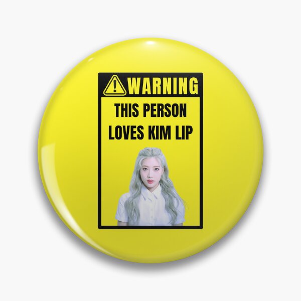 Item preview, loona warning sign: kim lip (gender neutral) designed and sold by loonaluvdesigns.