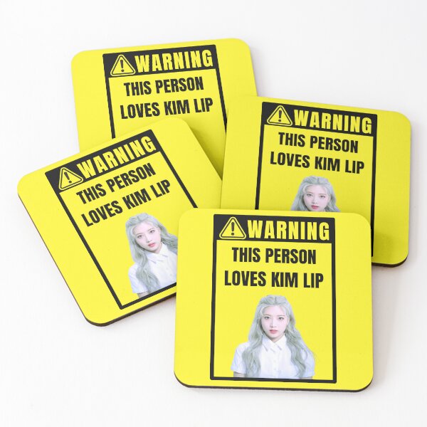 Item preview, loona warning sign: kim lip (gender neutral) designed and sold by loonaluvdesigns.