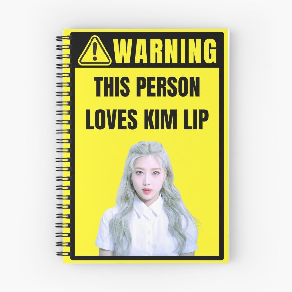 Item preview, loona warning sign: kim lip (gender neutral) designed and sold by loonaluvdesigns.
