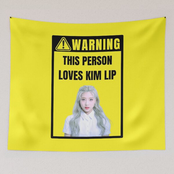 Item preview, loona warning sign: kim lip (gender neutral) designed and sold by loonaluvdesigns.