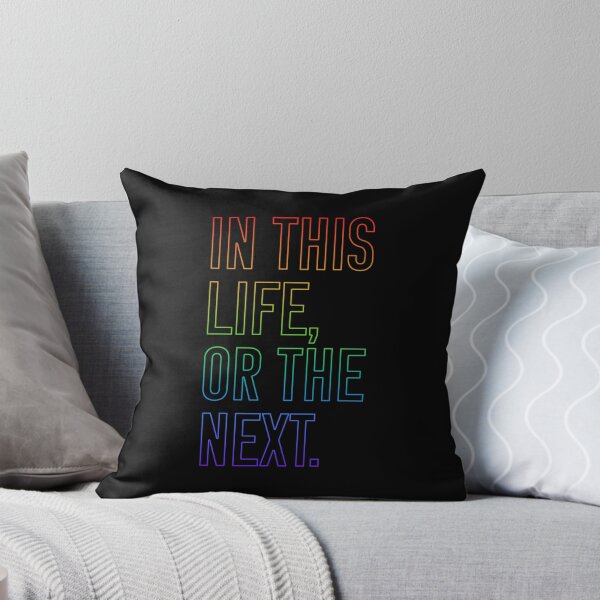 Item preview, In this life or the next (rainbow outline text) - Warrior Nun designed and sold by Queerdelion.