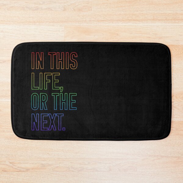 Item preview, In this life or the next (rainbow outline text) - Warrior Nun designed and sold by Queerdelion.