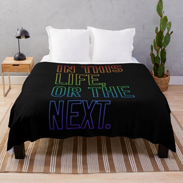 Item preview, In this life or the next (rainbow outline text) - Warrior Nun designed and sold by Queerdelion.